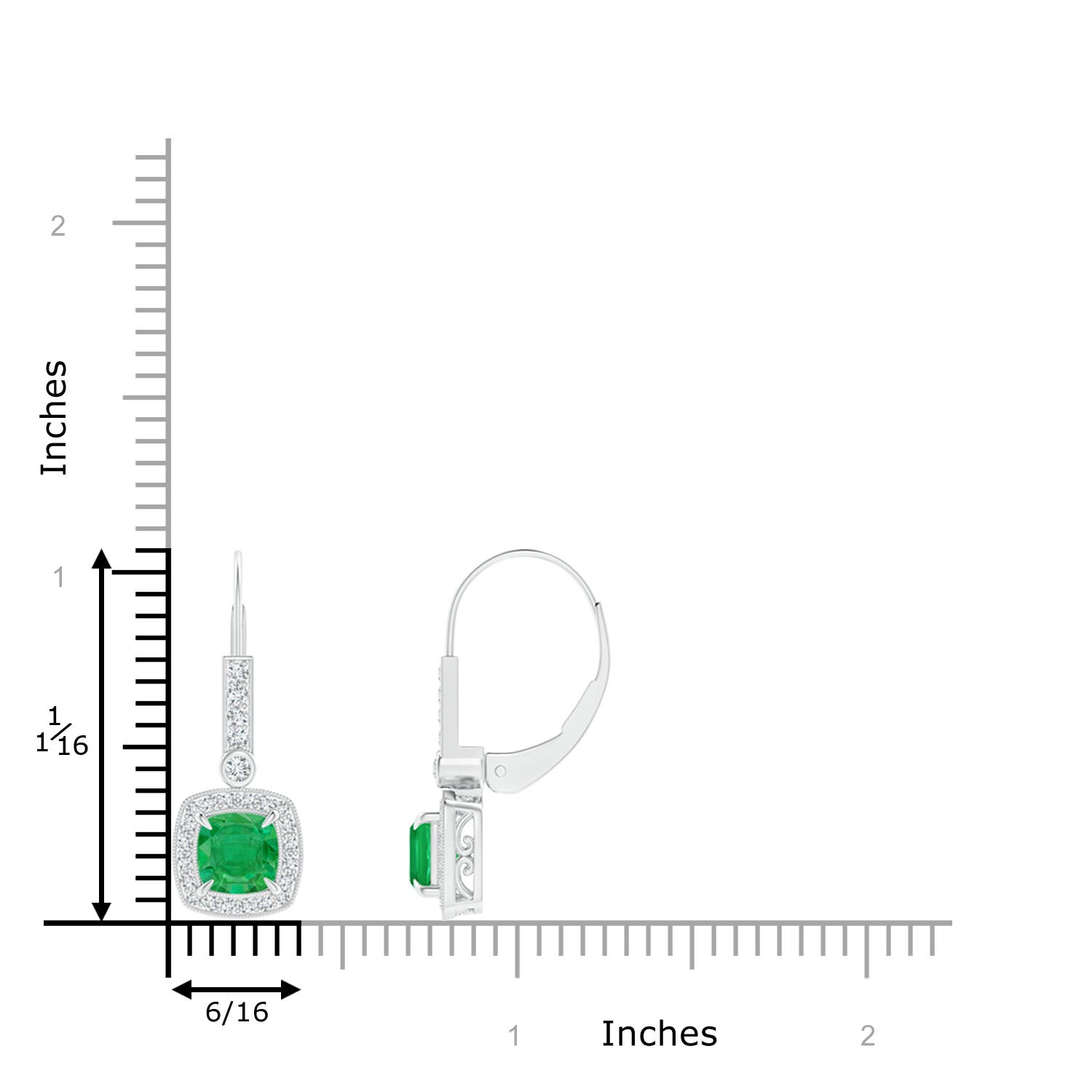 AA - Emerald / 1.42 CT / 14 KT White Gold