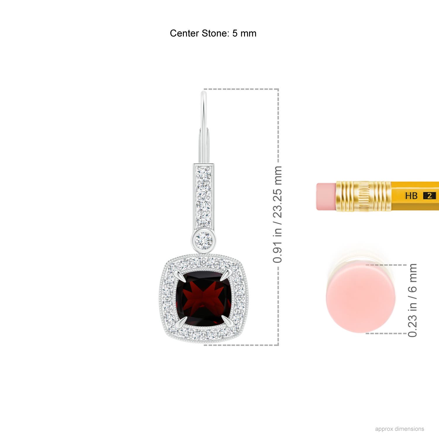 A - Garnet / 1.92 CT / 14 KT White Gold