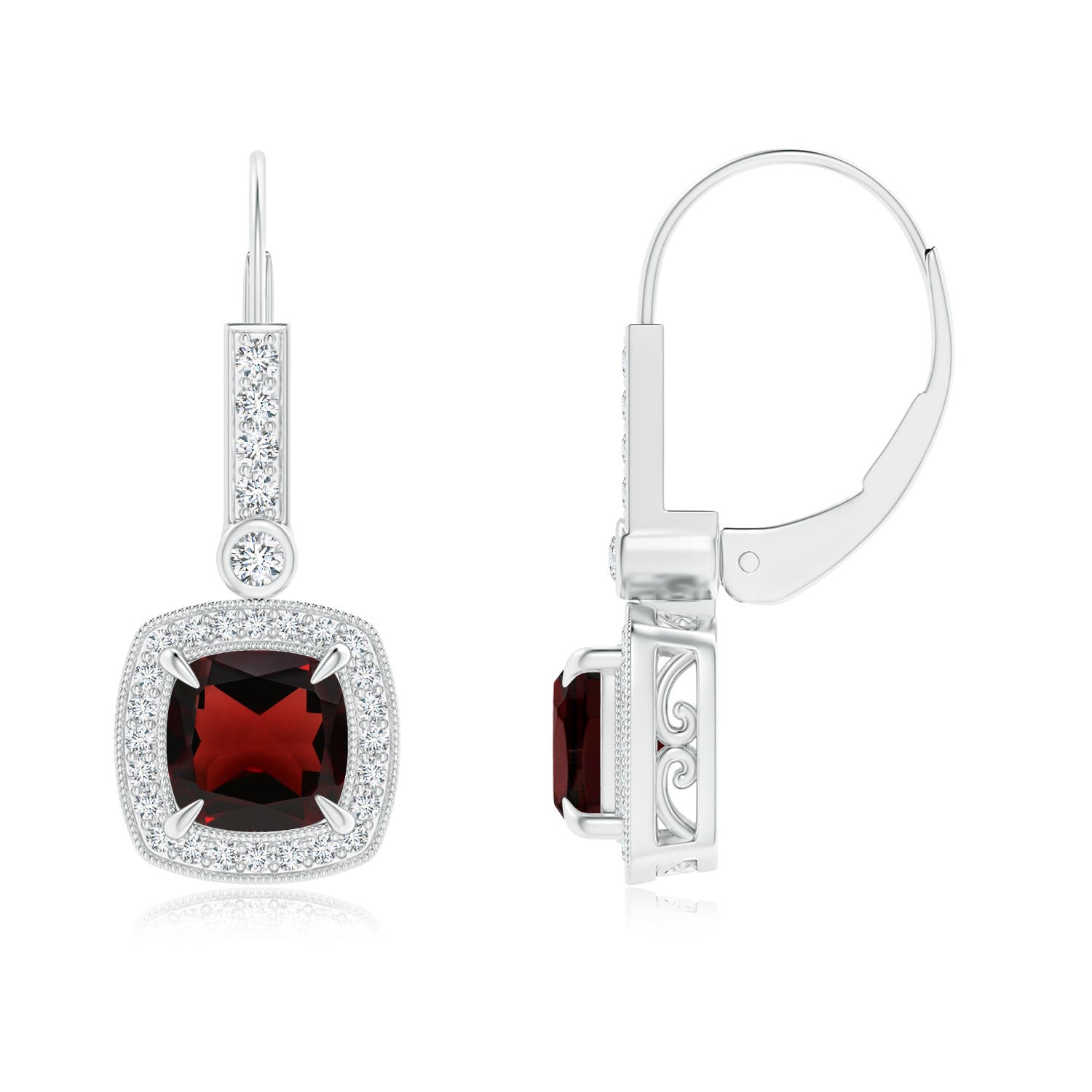 AA - Garnet / 2.89 CT / 14 KT White Gold