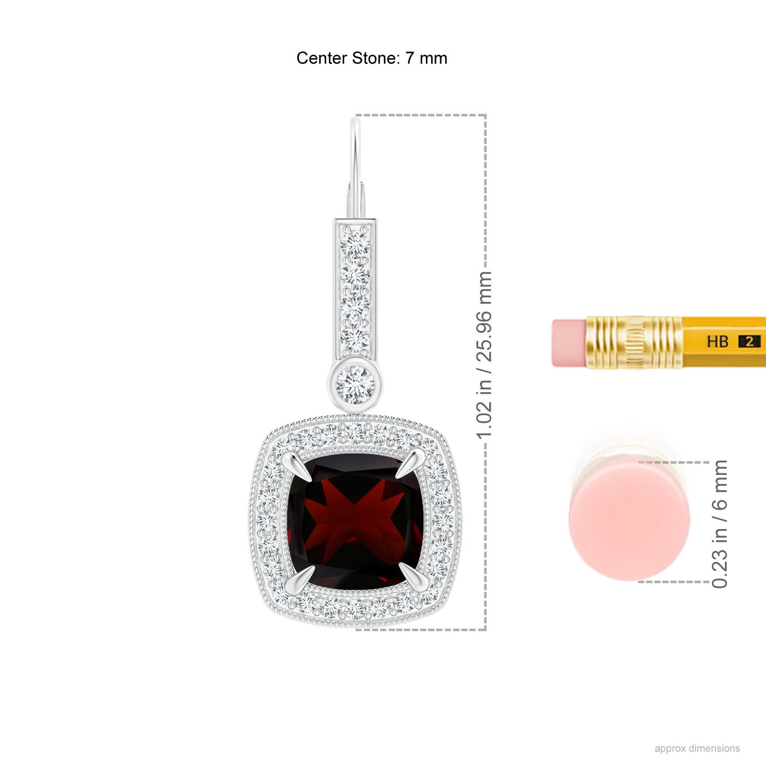 A - Garnet / 3.18 CT / 14 KT White Gold