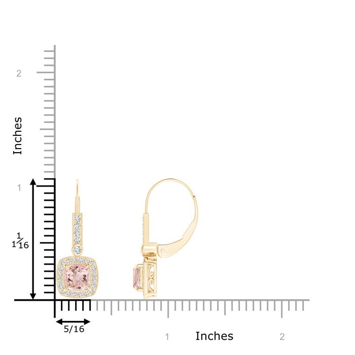 AAAA - Morganite / 1.22 CT / 14 KT Yellow Gold