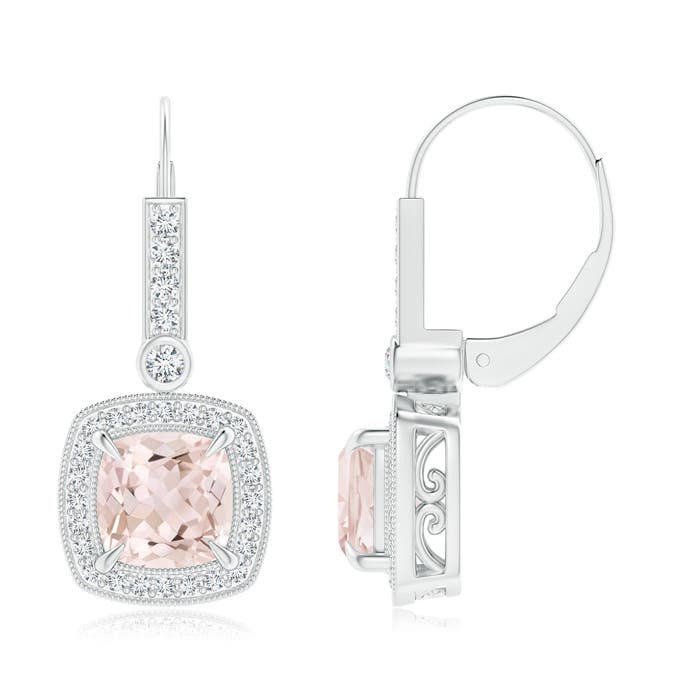 A - Morganite / 2.88 CT / 14 KT White Gold