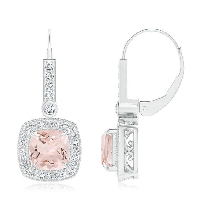 AA - Morganite / 2.88 CT / 14 KT White Gold