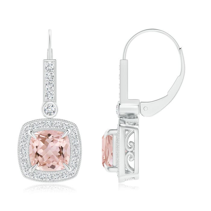 AAAA - Morganite / 2.88 CT / 14 KT White Gold