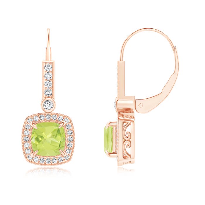 A - Peridot / 2.59 CT / 14 KT Rose Gold