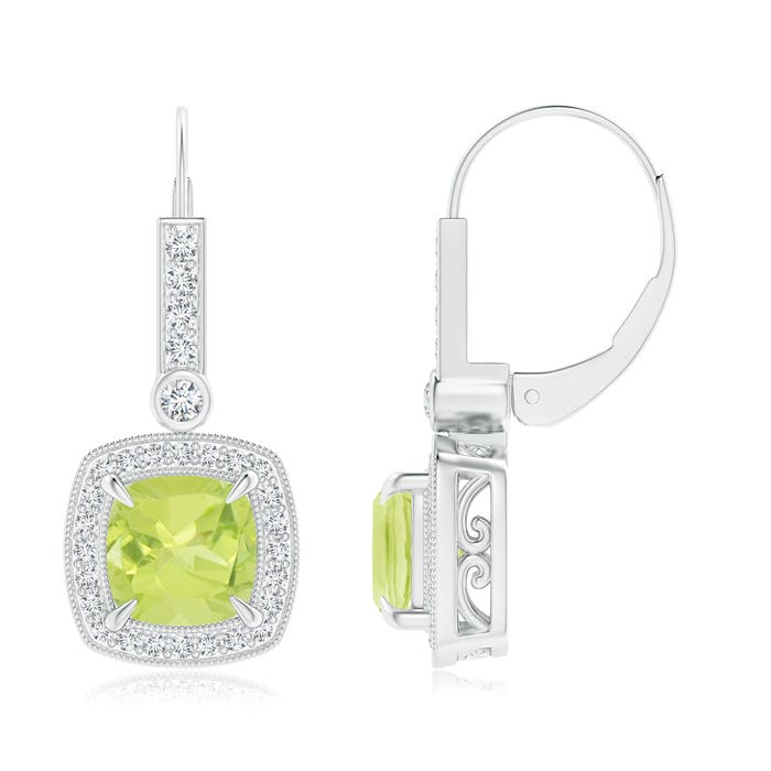 A - Peridot / 3.28 CT / 14 KT White Gold