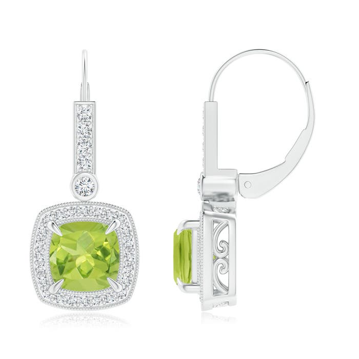 AA - Peridot / 3.28 CT / 14 KT White Gold