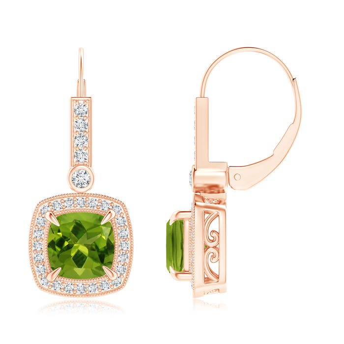 AAAA - Peridot / 3.28 CT / 14 KT Rose Gold