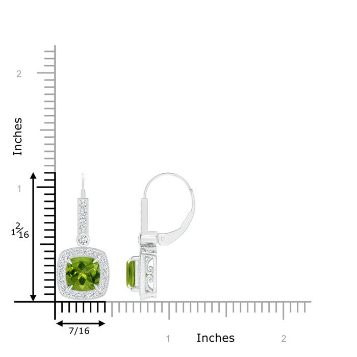 AAAA - Peridot / 3.28 CT / 14 KT White Gold