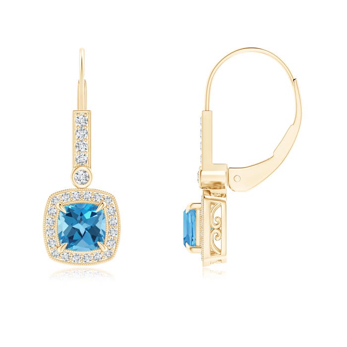 AA - Swiss Blue Topaz / 1.72 CT / 14 KT Yellow Gold