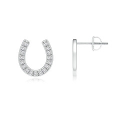 Fashion Studs White Gold Diamond Earrings