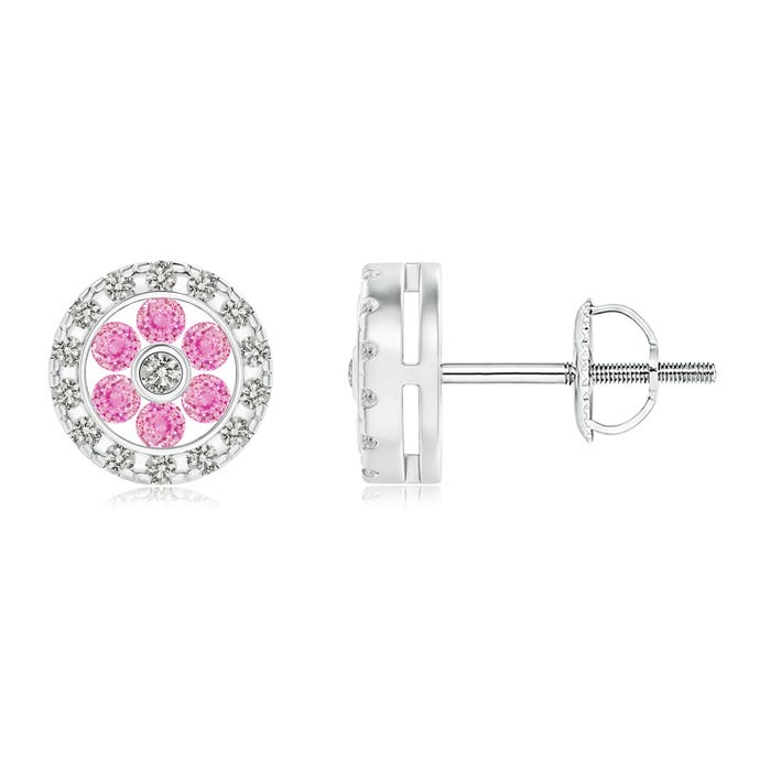 A - Pink Sapphire / 0.31 CT / 14 KT White Gold