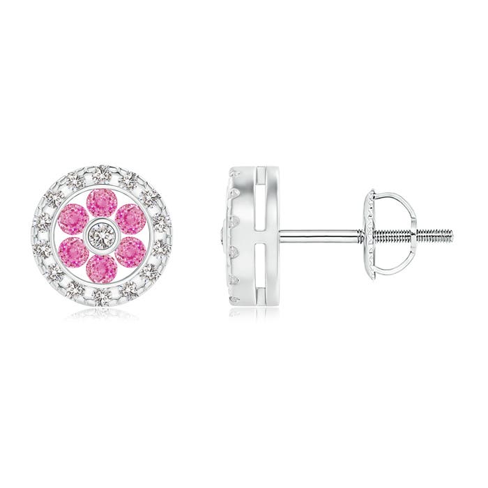 AA - Pink Sapphire / 0.31 CT / 14 KT White Gold