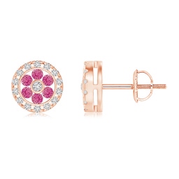 Pink Sapphire Fashion Earrings