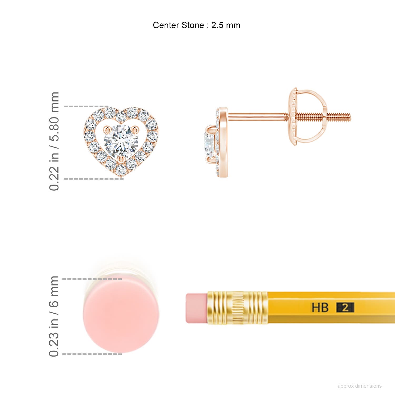 F-G, VS / 0.23 CT / 14 KT Rose Gold