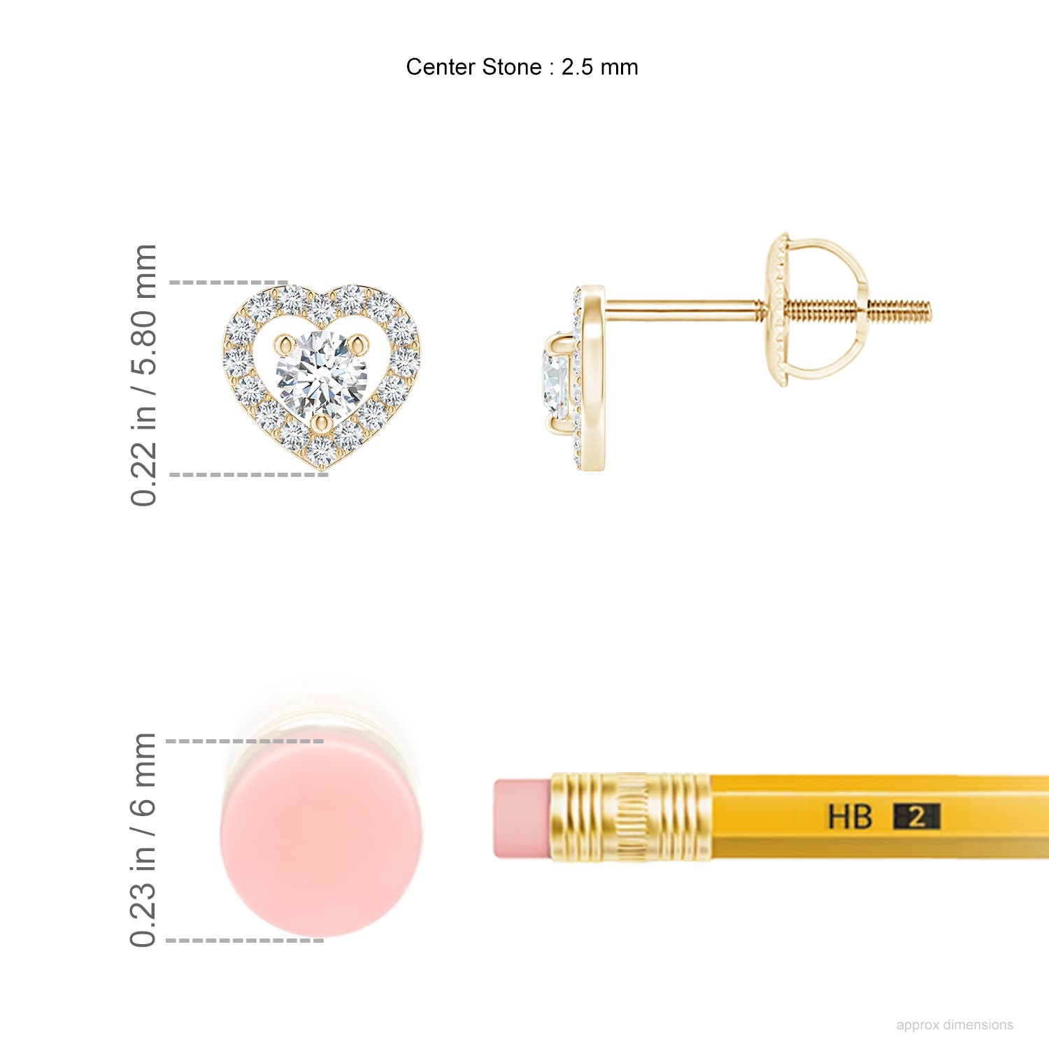 F-G, VS / 0.23 CT / 14 KT Yellow Gold