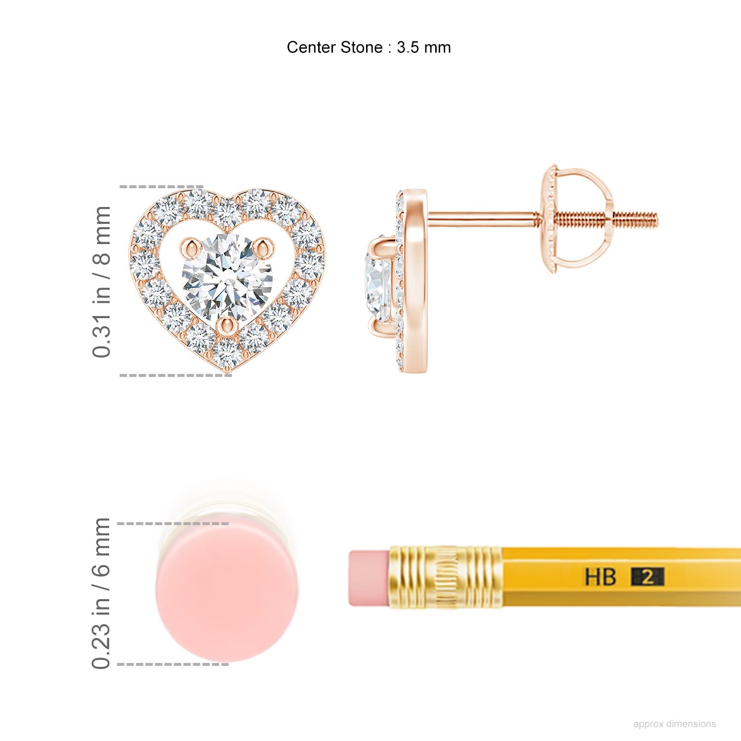 F-G, VS / 0.51 CT / 14 KT Rose Gold