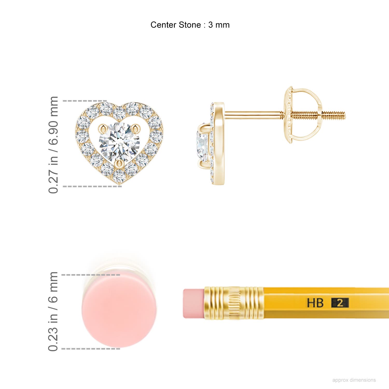 F-G, VS / 0.34 CT / 14 KT Yellow Gold