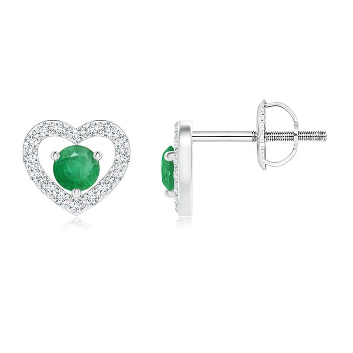 A - Emerald / 0.19 CT / 14 KT White Gold