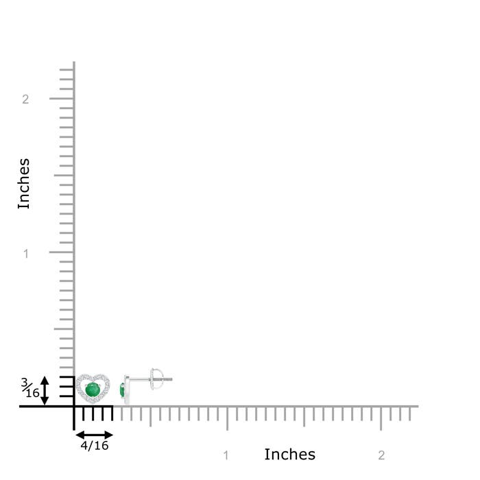 A - Emerald / 0.19 CT / 14 KT White Gold