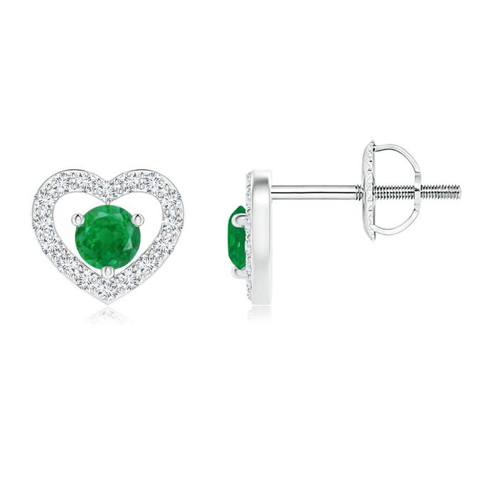 AA - Emerald / 0.19 CT / 14 KT White Gold