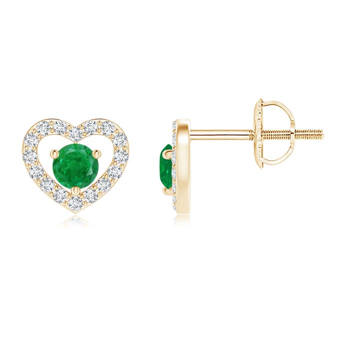 AA - Emerald / 0.19 CT / 14 KT Yellow Gold