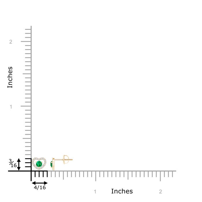 AAA - Emerald / 0.19 CT / 14 KT Yellow Gold