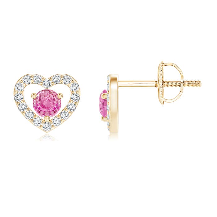 AA - Pink Sapphire / 0.23 CT / 14 KT Yellow Gold