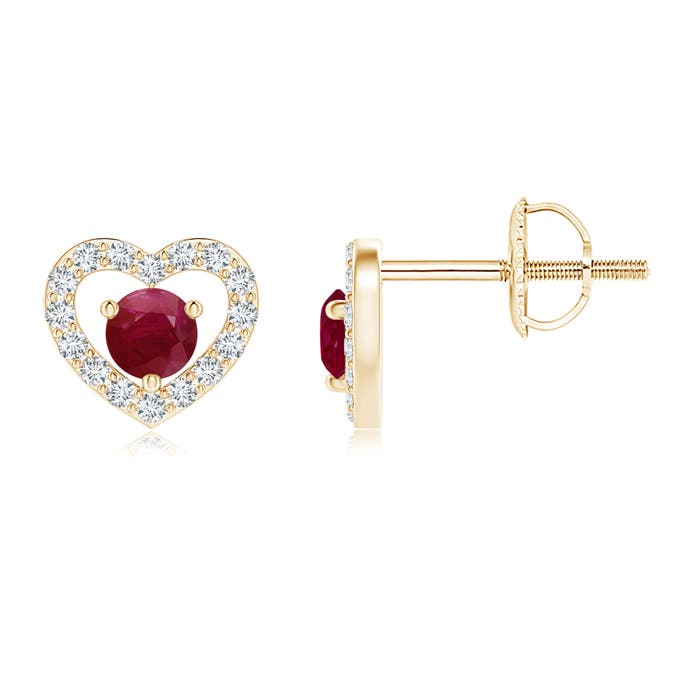 A - Ruby / 0.24 CT / 14 KT Yellow Gold