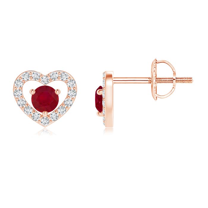 AA - Ruby / 0.24 CT / 14 KT Rose Gold