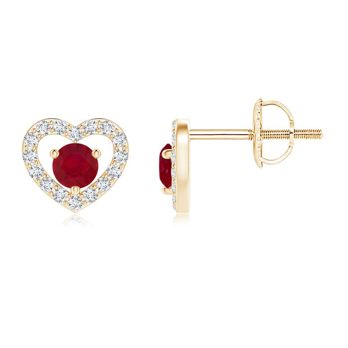 AA - Ruby / 0.24 CT / 14 KT Yellow Gold