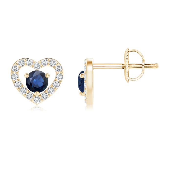 AA - Blue Sapphire / 0.24 CT / 14 KT Yellow Gold