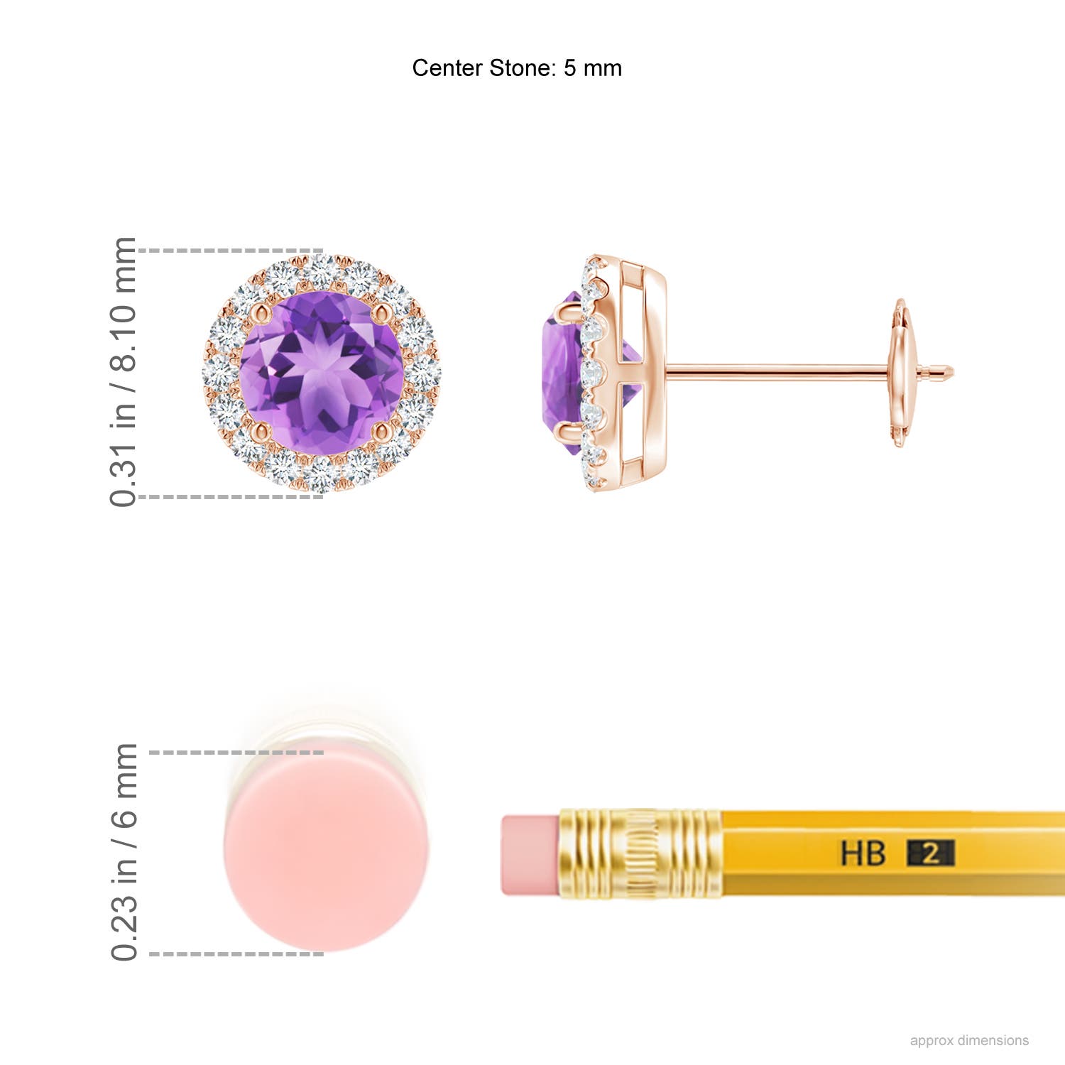 A - Amethyst / 1.16 CT / 14 KT Rose Gold