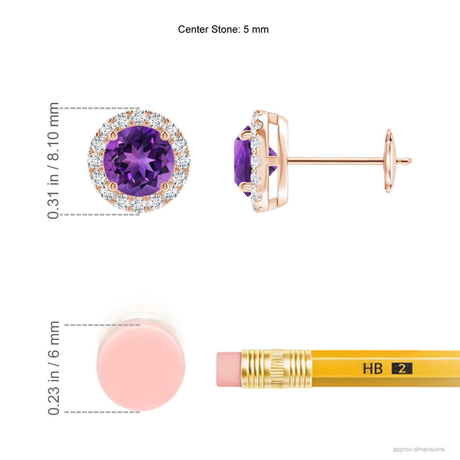 AAAA - Amethyst / 1.16 CT / 14 KT Rose Gold