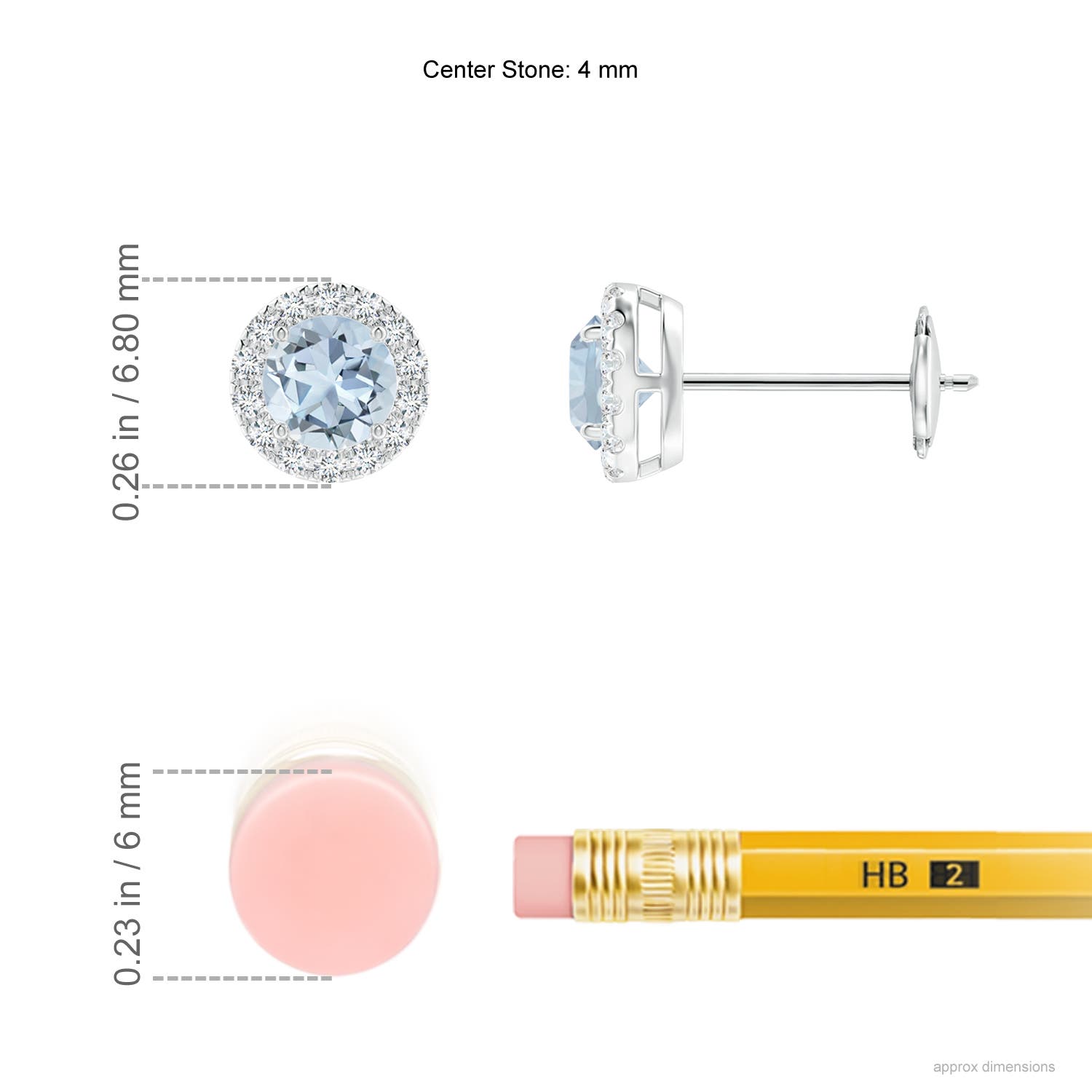 A - Aquamarine / 0.54 CT / 14 KT White Gold