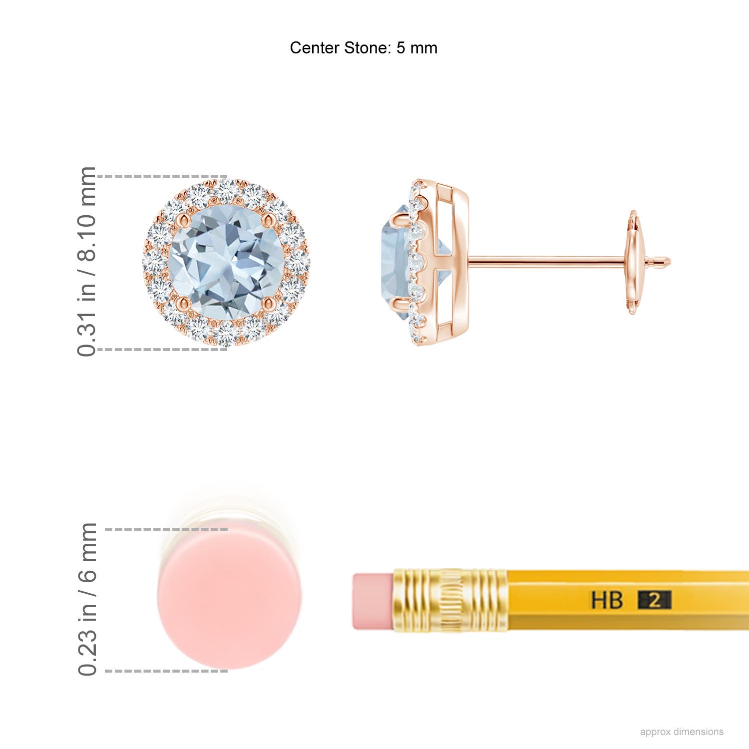 A - Aquamarine / 1.06 CT / 14 KT Rose Gold