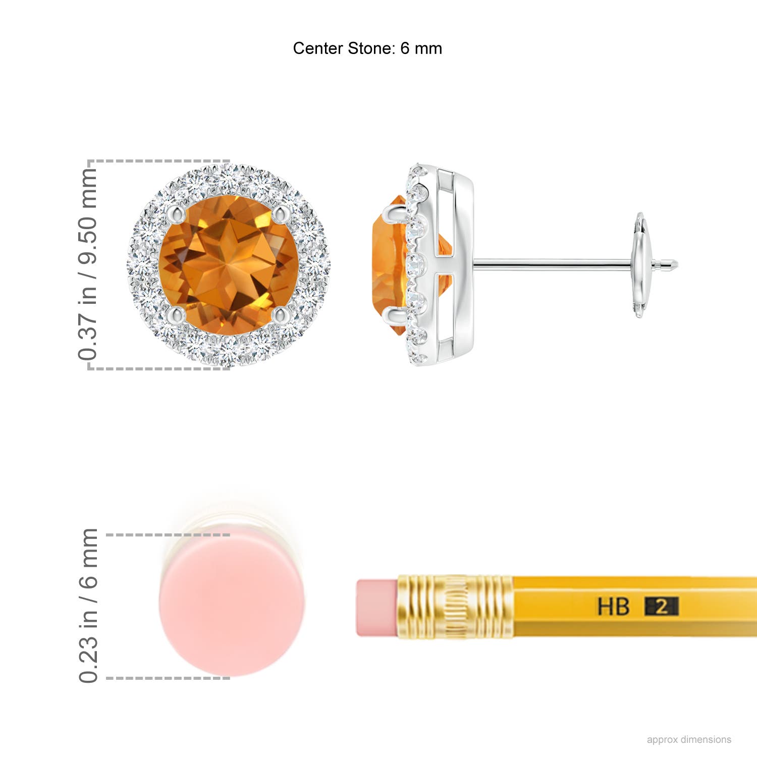 AAA - Citrine / 1.78 CT / 14 KT White Gold