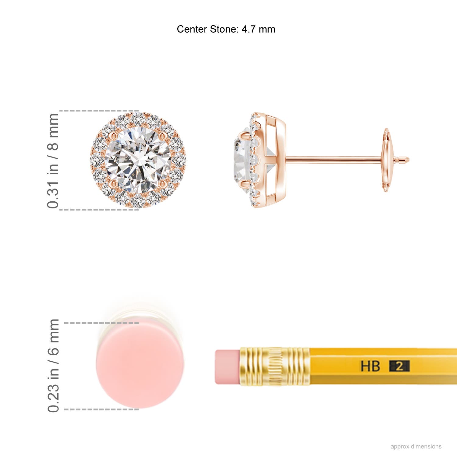 I-J, I1-I2 / 1 CT / 14 KT Rose Gold