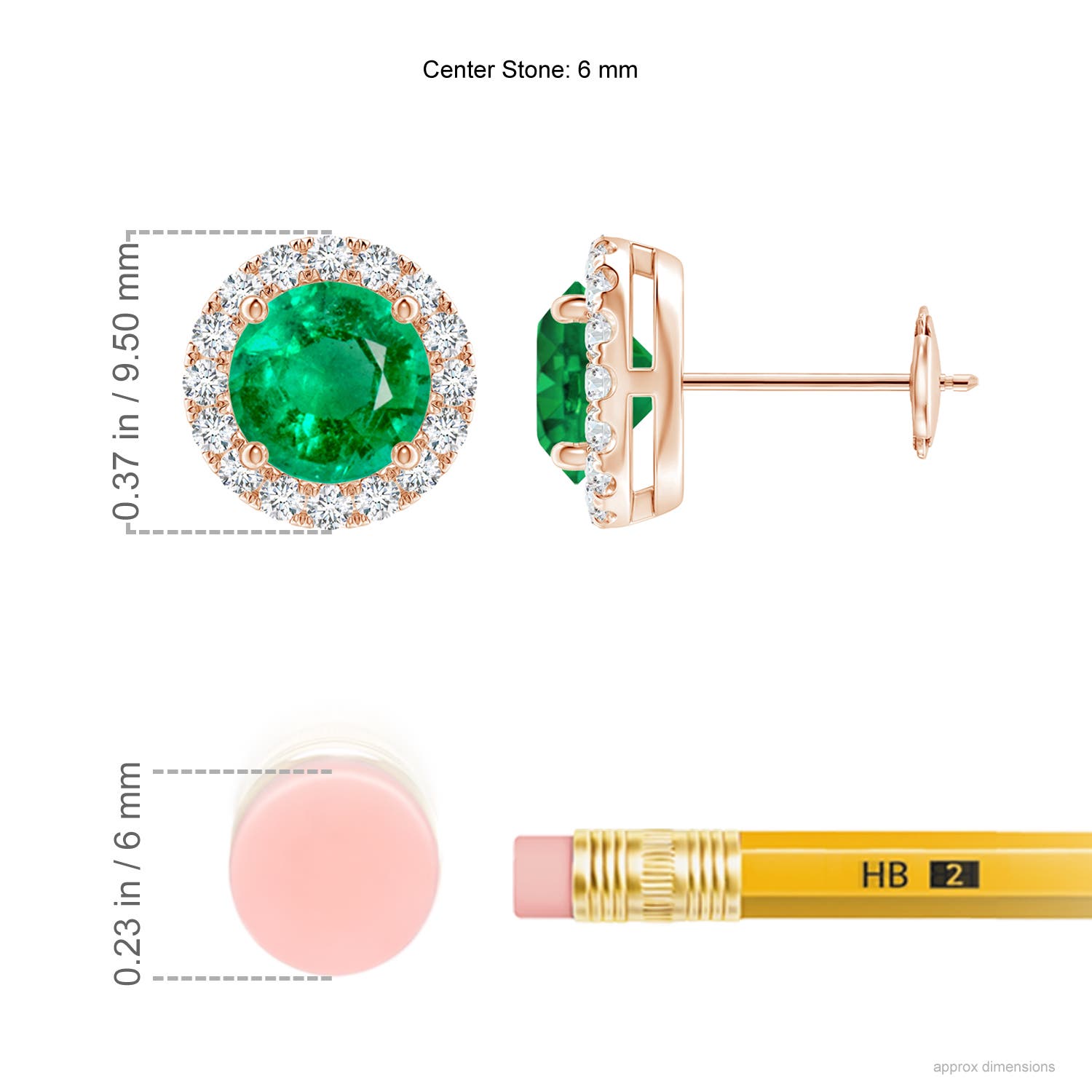 AAA - Emerald / 1.88 CT / 14 KT Rose Gold