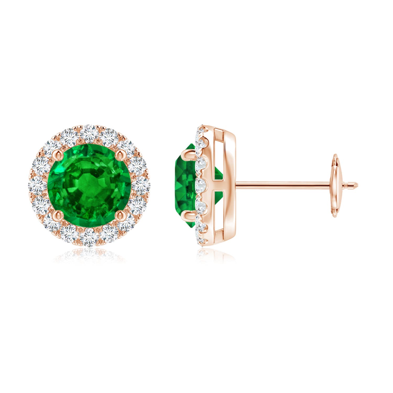 AAAA - Emerald / 1.88 CT / 14 KT Rose Gold