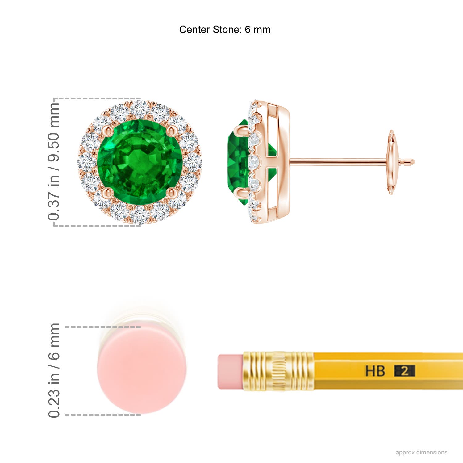 AAAA - Emerald / 1.88 CT / 14 KT Rose Gold