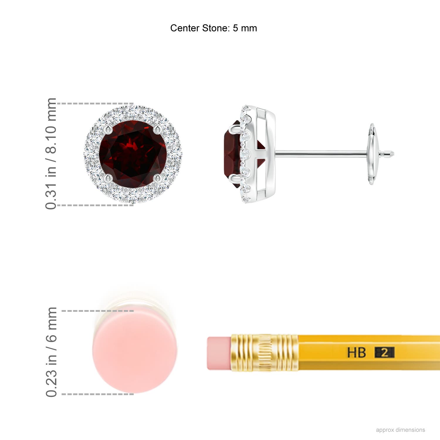 A - Garnet / 1.46 CT / 14 KT White Gold