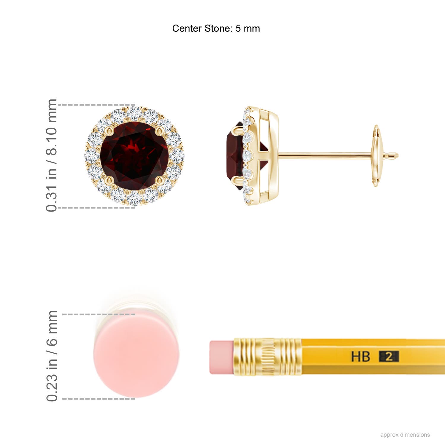 A - Garnet / 1.46 CT / 14 KT Yellow Gold