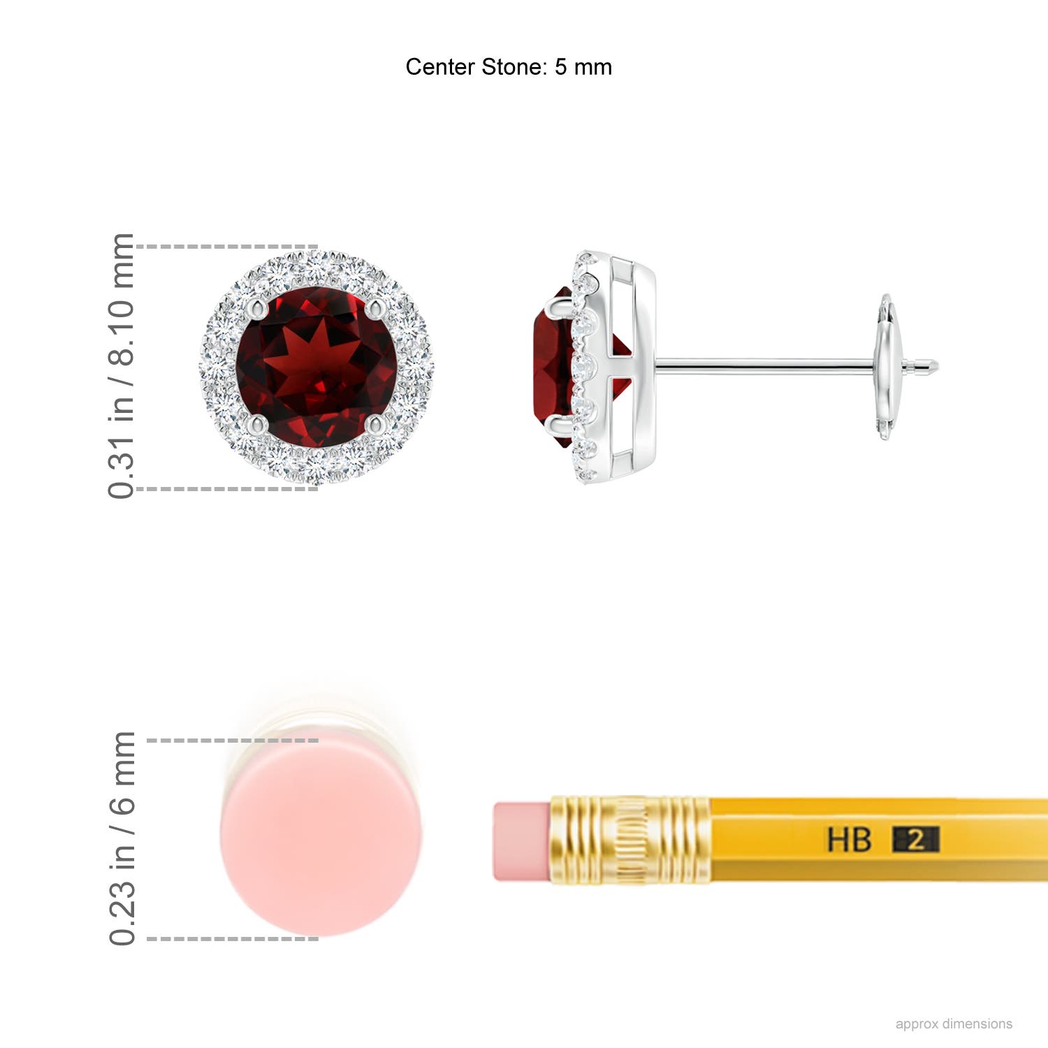 AAA - Garnet / 1.46 CT / 14 KT White Gold