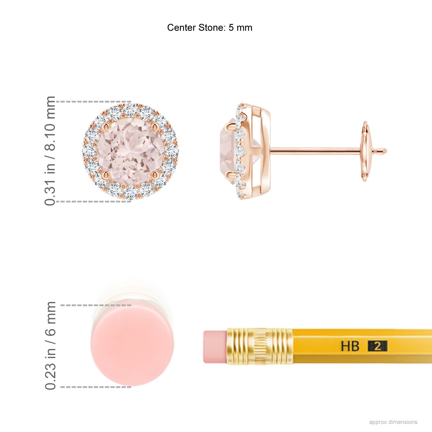 A - Morganite / 1.1 CT / 14 KT Rose Gold