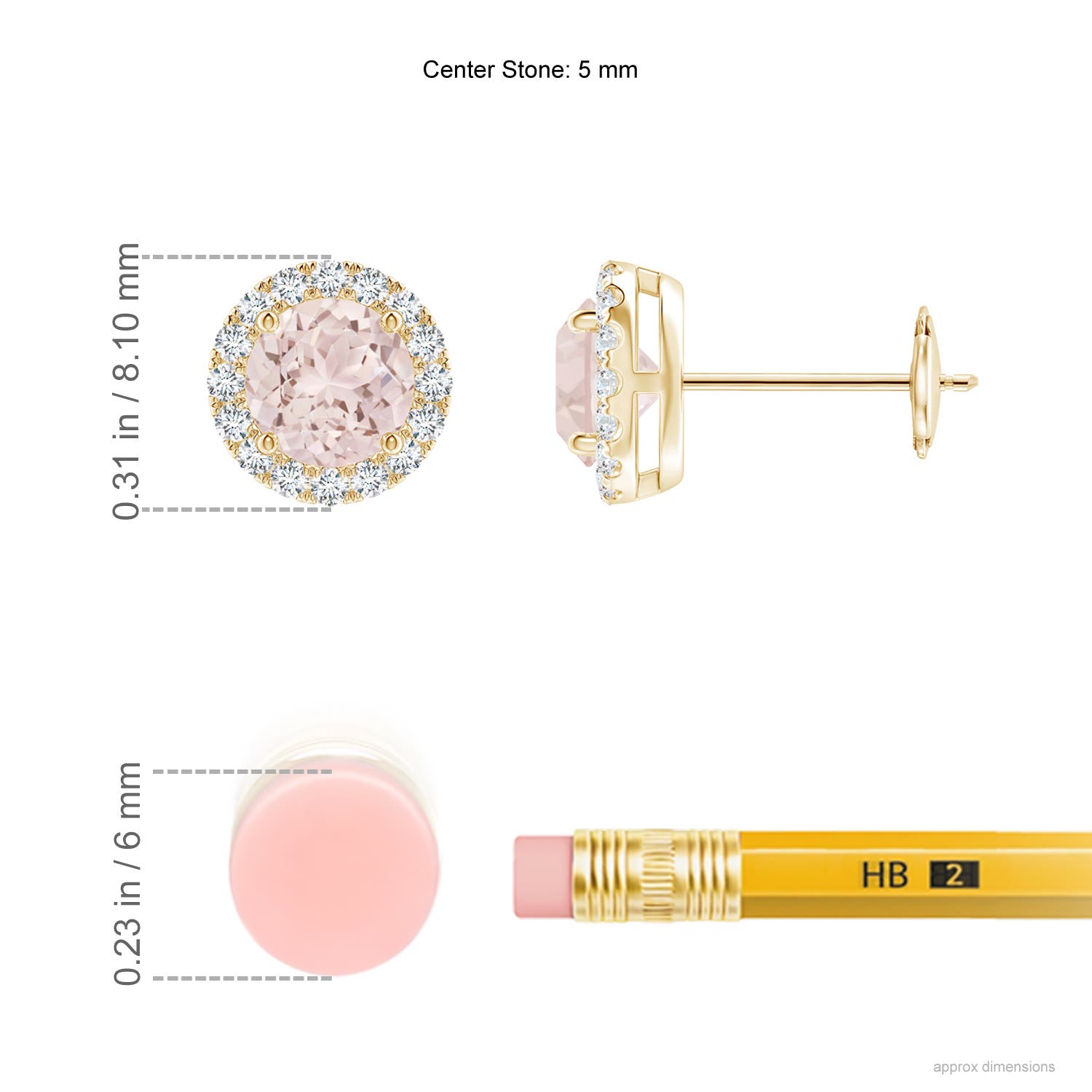 A - Morganite / 1.1 CT / 14 KT Yellow Gold