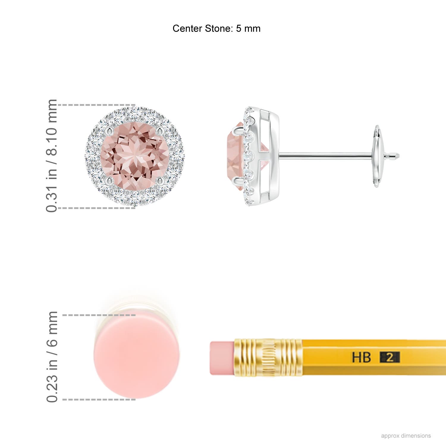 AAAA - Morganite / 1.1 CT / 14 KT White Gold