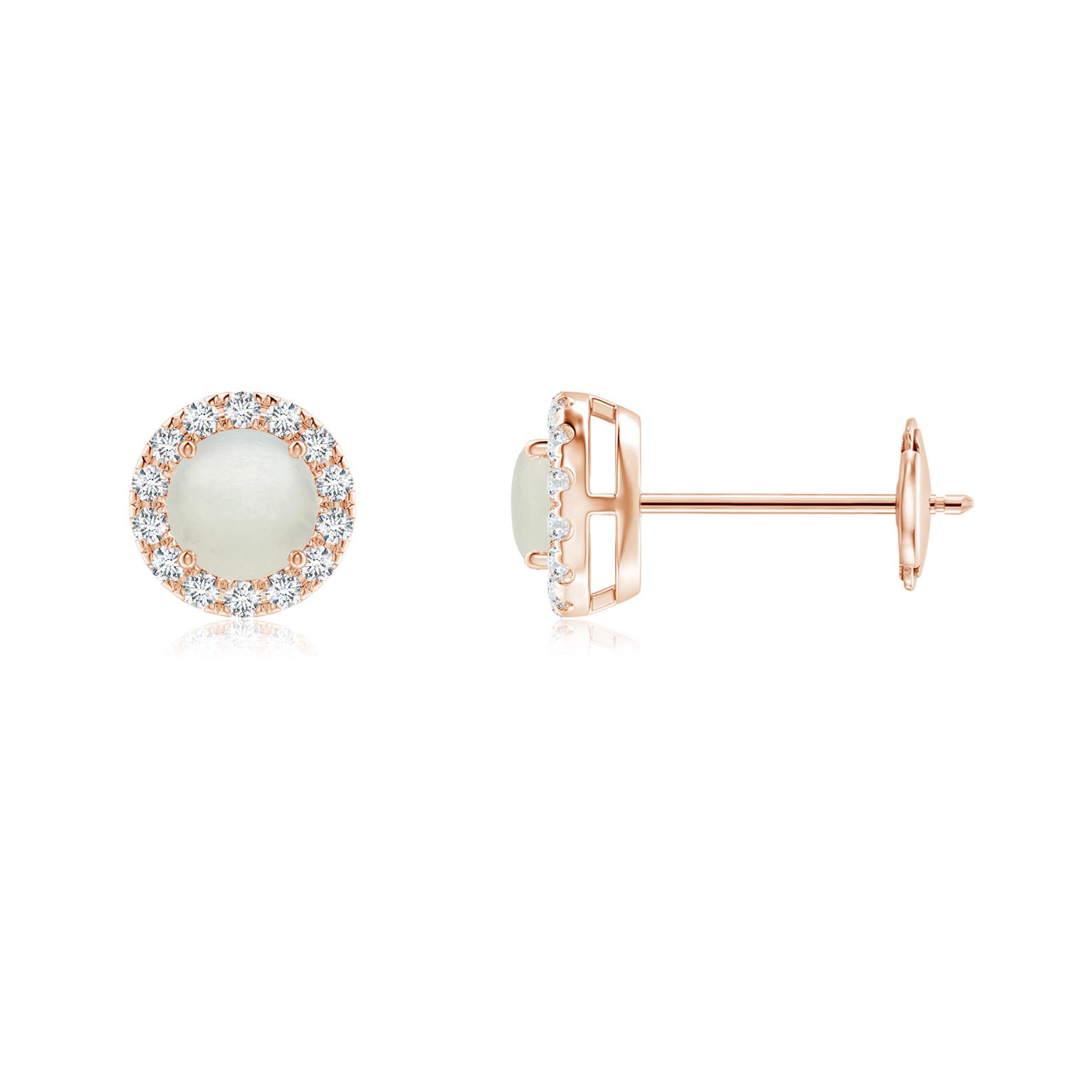 AA - Moonstone / 0.62 CT / 14 KT Rose Gold