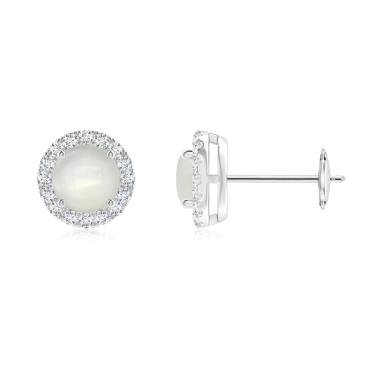 AAAA - Moonstone / 1.16 CT / 14 KT White Gold