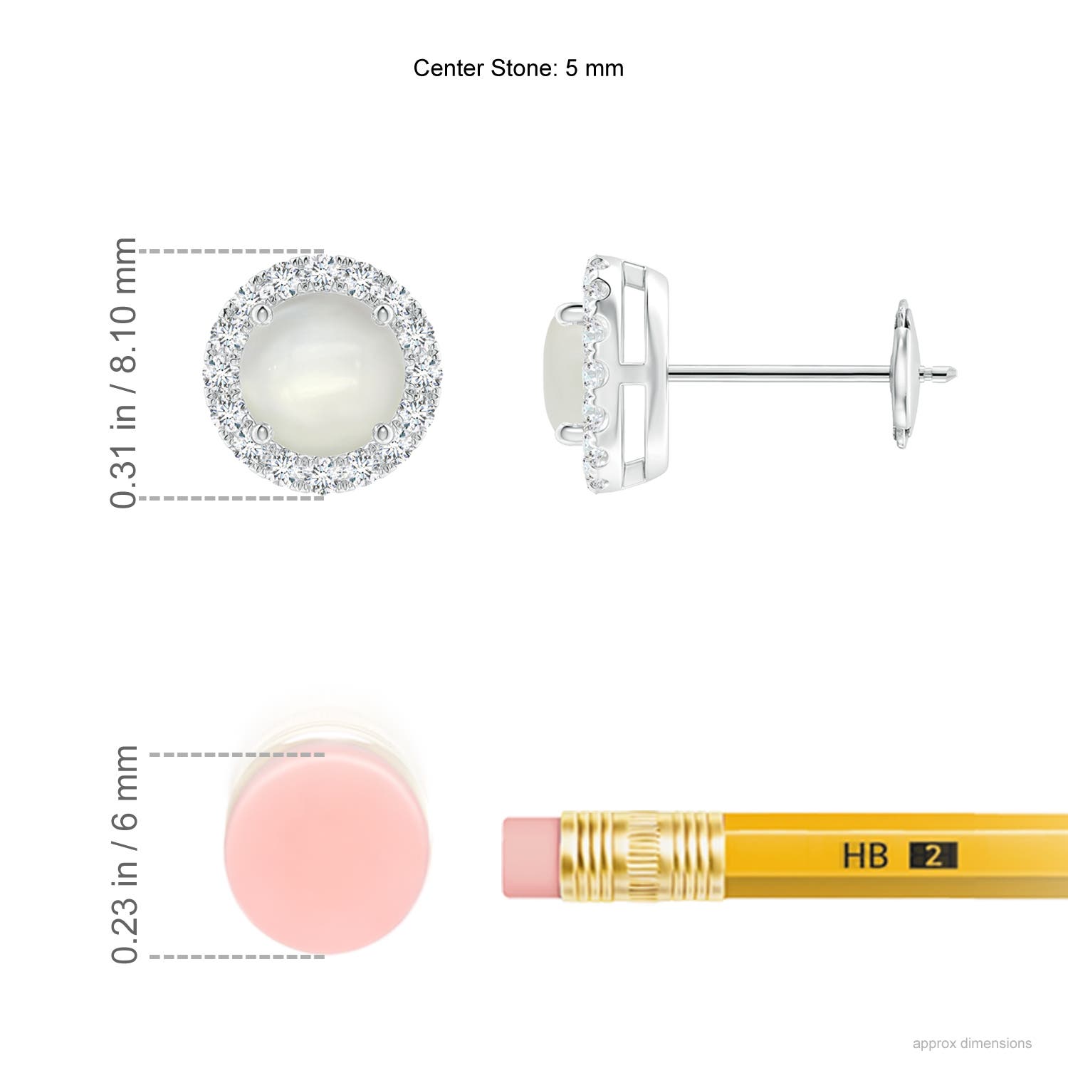 AAAA - Moonstone / 1.16 CT / 14 KT White Gold